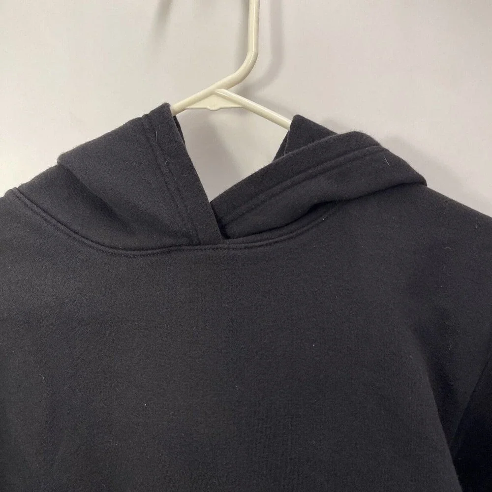 Converse Crop Hoodie Girls XLarge 13-15 Youth Sweatshirt Black‎ Rainbow Colorful